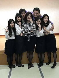 Topless korean chicks are giving him what he wants